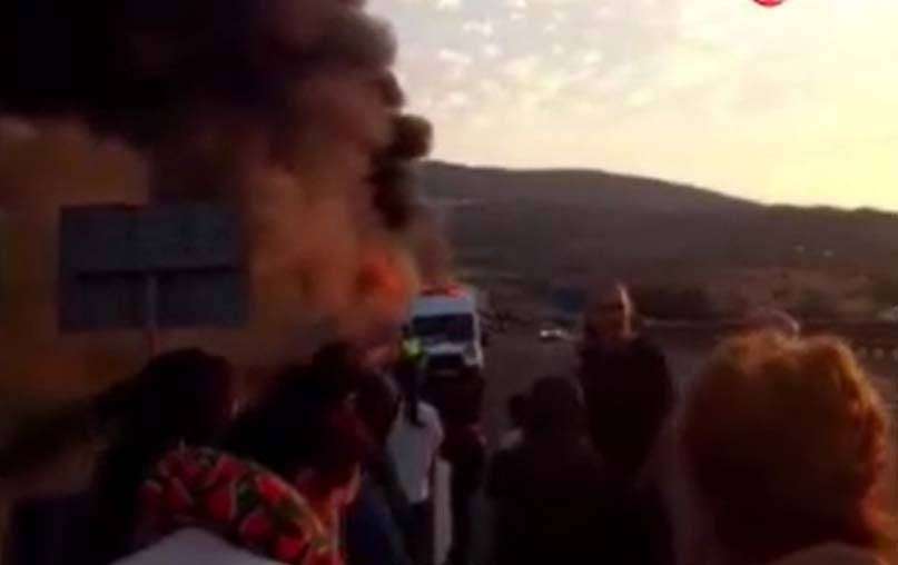 Ankara’da bir yolcu otobüsü otobanda alev aldı, yolcular panik yaşadı.