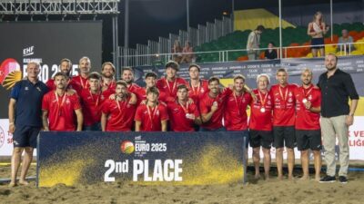 Alanya’da gerçekleştirilen EHF 2025 Avrupa Plaj Hentbol Şampiyonası’nda erkeklerde Almanya,