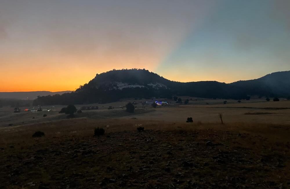 Eskişehir'in Seyitgazi ilçesinde çıkan orman yangınını söndürme çalışmaları sırasında alevlerin