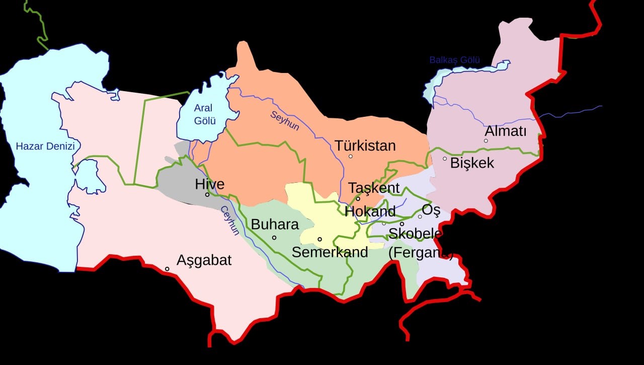 Türkistan Haritası Alparslan Kavaklı