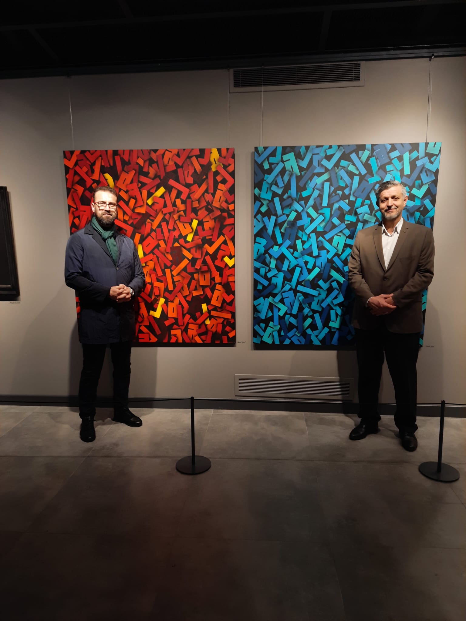 Kaligrafi gurusu Emrah Yücel ve İbrahim Ethem Gören