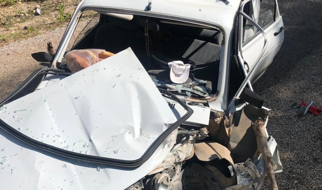 Adana'nın Feke ilçesinde duvara çarpan otomobildeki 4 kişi yaralandı