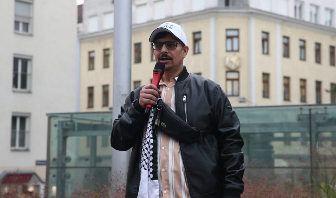 Avusturya'nın başkenti Viyana'da yüzlerce Filistin destekçisi, İsrail'e yaptırım uygulanması çağrısıyla