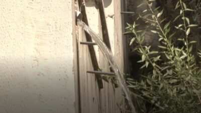Ankara Dikmen'de bir binanın alt kısmında bulunan istinat duvarından yaklaşık