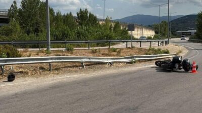Bursa'nın İnegöl ilçesinde motosikletin bariyere çarpması sonucu 1 kişi yaşamını