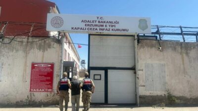 Erzurum'da hakkında 8 yıl, 6 ay kesinleşmiş hapis cezası bulunan