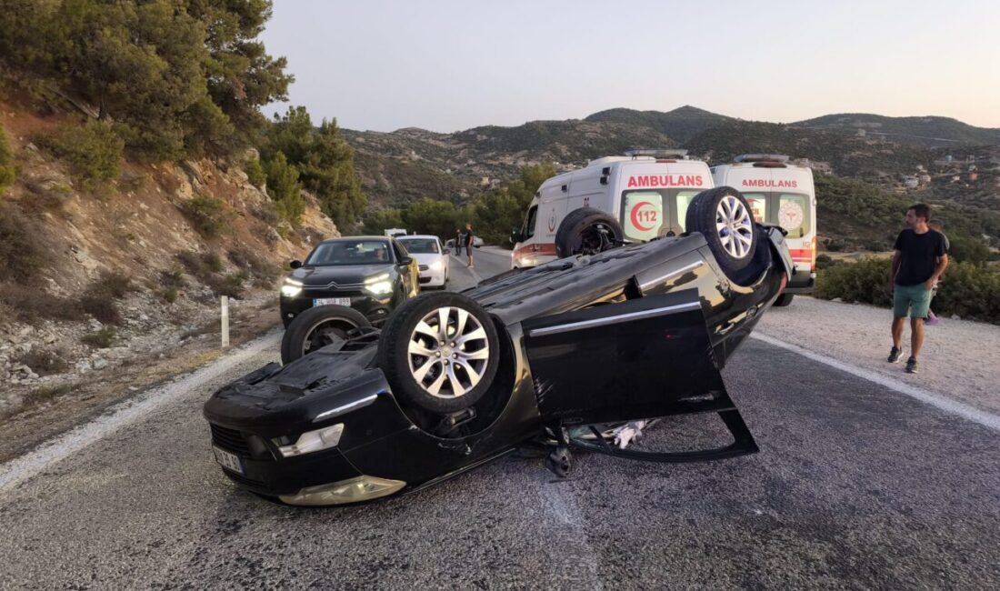 İzmir'in Foça ilçesinde otomobillerin çarpıştığı kazada biri çocuk, 4 kişi