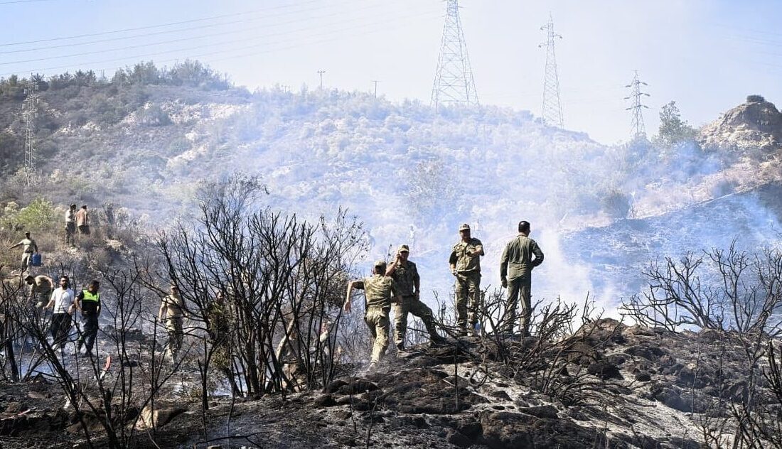  Kuzey Kıbrıs Türk Cumhuriyeti'nin (KKTC) Girne kentinde çıkan orman yangını,