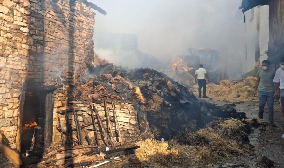  Kütahya'nın Emet ilçesinde, bir köyde çıkan yangında 2 ev 4