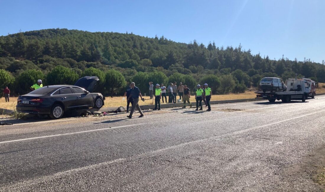 Manisa'nın Sarıgöl ilçesinde iki otomobilin çarpışması sonucu bir kişi hayatını