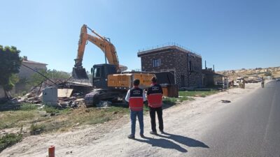  Nevşehir'in Avanos ilçesinde doğal sit alanı içerisine izinsiz inşa edildiği