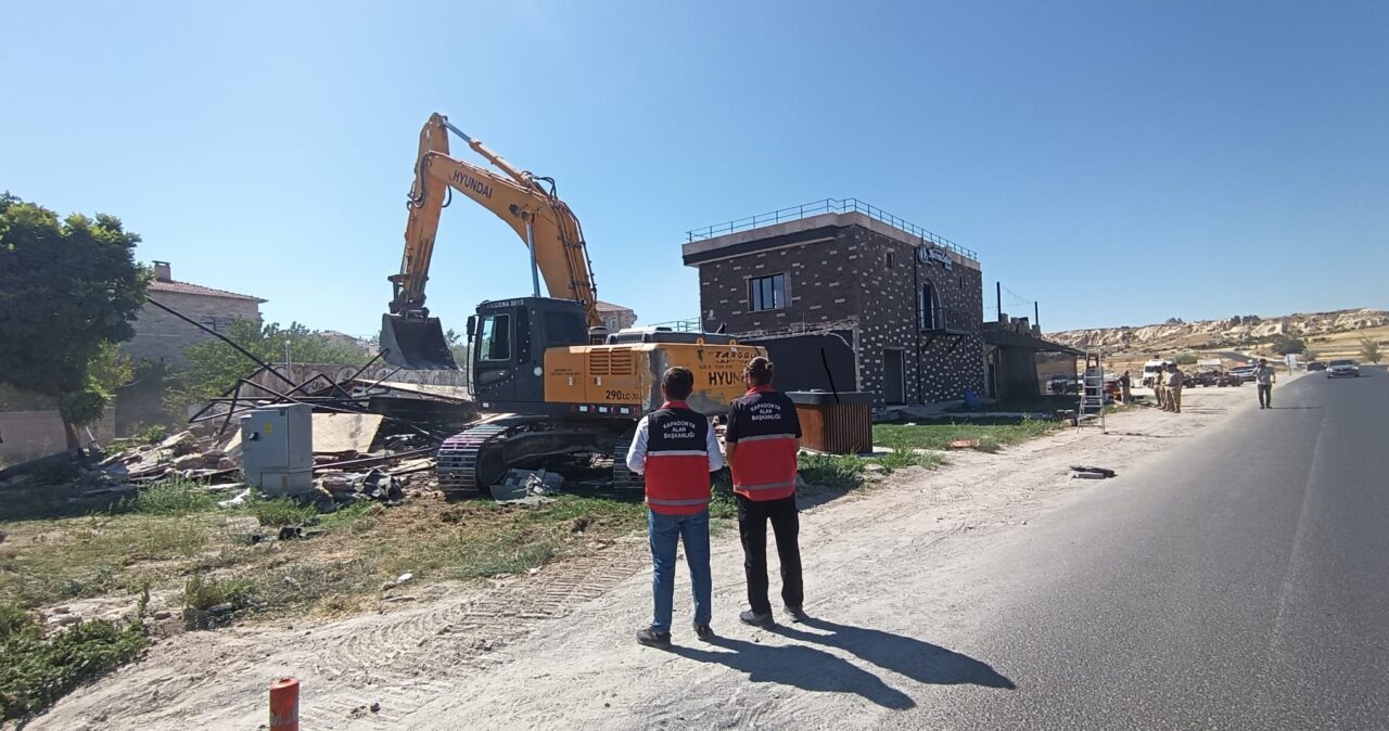  Nevşehir'in Avanos ilçesinde doğal sit alanı içerisine izinsiz inşa edildiği