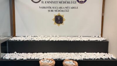  Samsun'un 19 Mayıs ilçesinde ahıra gizlenen 53 bin 872 sentetik