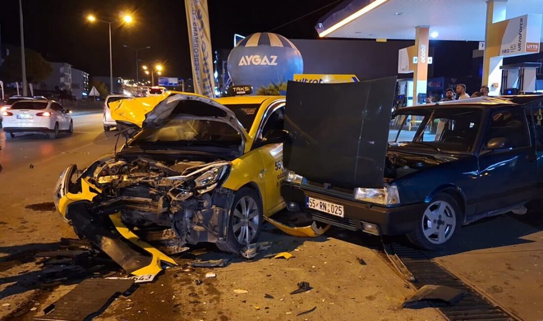 Samsun'un Bafra ilçesinde 3 aracın karıştığı zincirleme trafik kazasında 3