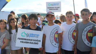 Tekirdağ'da düzenlenen 9. Uluslararası Süleymanpaşa Optimist Cup Yelken Yarışları'nın açılış