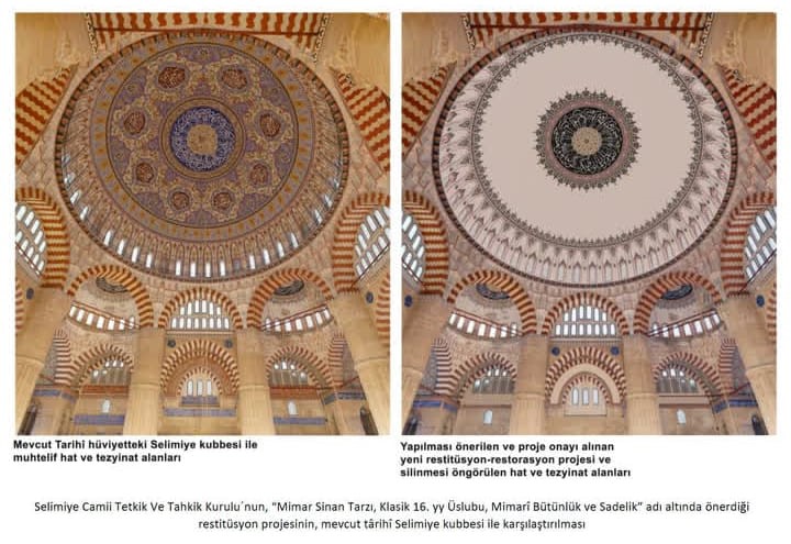 Osmanlı Cihan Devleti’nin kadim mirası, Edirne Selimiye Camii’nde yürütülen restorasyon
