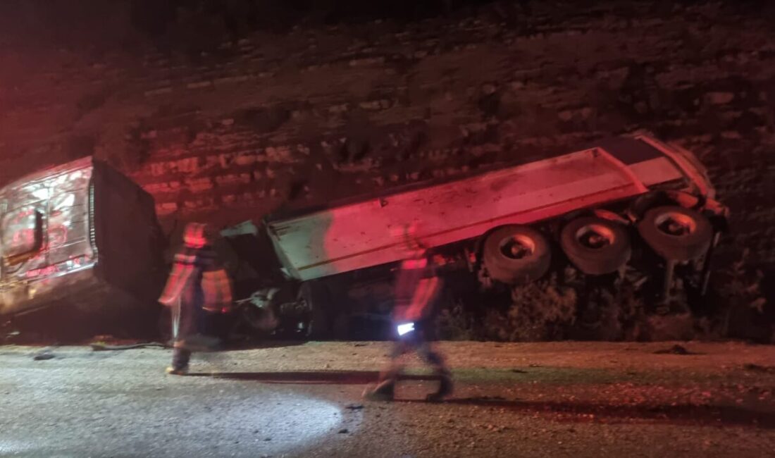 Adana'nın Karaisalı ilçesinde kamyonun şarampole devrilmesi sonucu 1 kişi öldü,