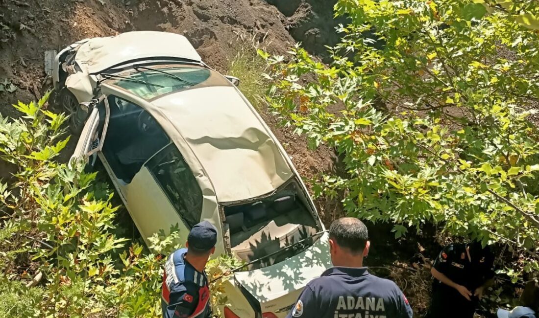 Adana'nın Aladağ ilçesinde otomobilin uçuruma yuvarlanması sonucu 2 kişi yaralandı.