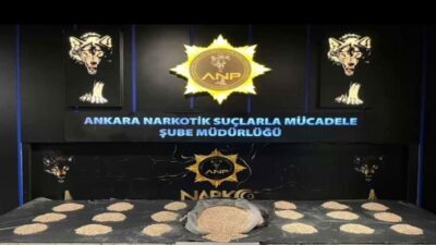 Ankara'nın Kahramankazan ilçesinde 100 bin 725 yasaklı madde ele geçirilen