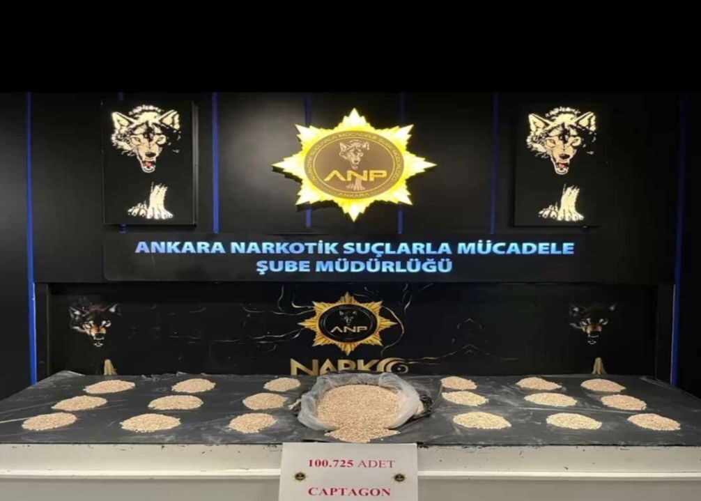 Ankara'nın Kahramankazan ilçesinde 100 bin 725 yasaklı madde ele geçirilen