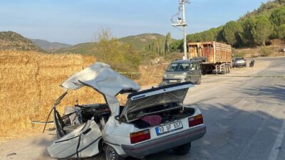  Balıkesir'in Bigadiç ilçesinde şarampole devrilen otomobilin sürücüsü hayatını kaybetti.