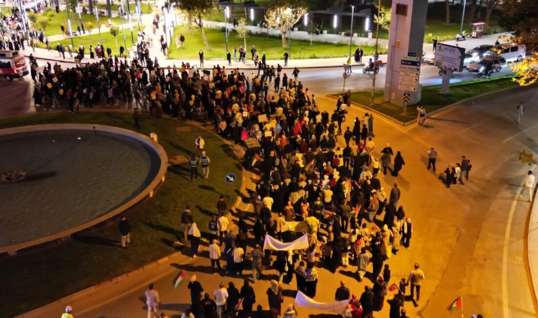 Bursa'nın İnegöl ilçesinde, Gazze'de yaşanan insani drama dikkati çekmek ve