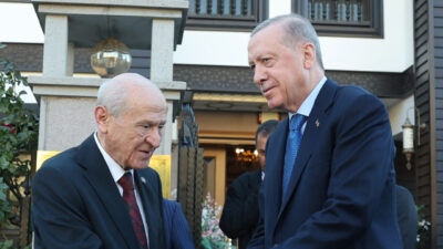  Cumhurbaşkanı Recep Tayyip Erdoğan, MHP Genel Başkanı Devlet Bahçeli'ye ziyarette