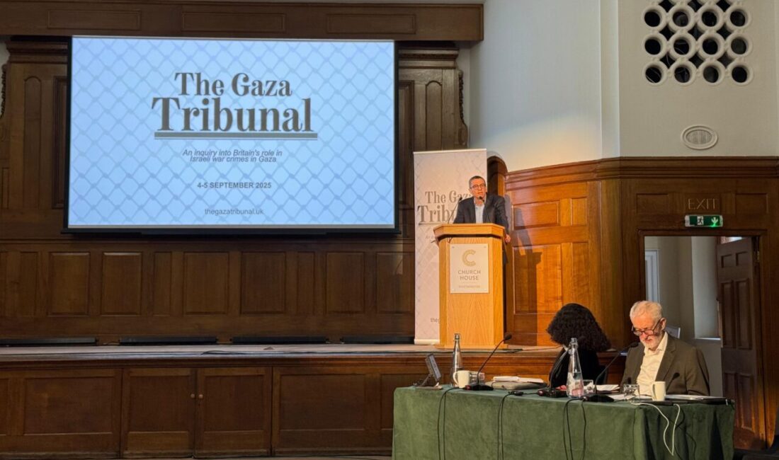  İngiltere'nin başkenti Londra'da düzenlenen temsili "Gazze Mahkemesi (The Gaza Tribunal)"nde,