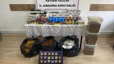 Kayseri'de kaçak sigara operasyonunda 2 şüpheli gözaltına alındı.