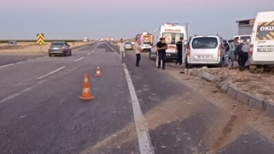 Mardin'in Kızıltepe ilçesinde 3 aracın karıştığı zincirleme trafik kazasında 5'i
