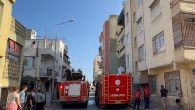 Mersin'in Toroslar ilçesinde, kiracı olarak oturduğu apartman dairesinde yangın çıkaran