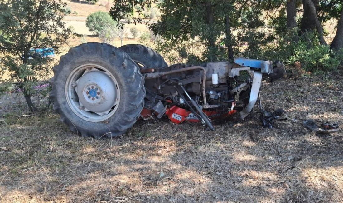  Tokat'ın Artova ilçesinde devrilen traktörün sürücüsü yaşamını yitirdi.