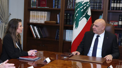 ABD'nin Orta Doğu Özel Temsilci Yardımcısı Morgan Ortagus, başkent Beyrut'ta