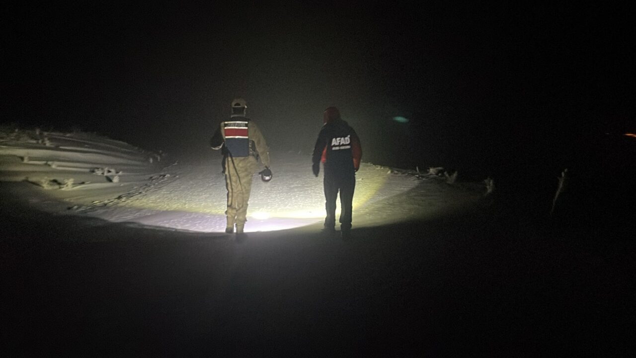 Ağrı'da yüksek rakımlı Balık Gölü'ne yakın bölgede araçları kara saplanan