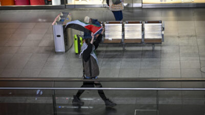 Almanya'nın başkenti Berlin'de Küresel Sumud Filosu'yla dayanışma amacıyla destek gösterisi