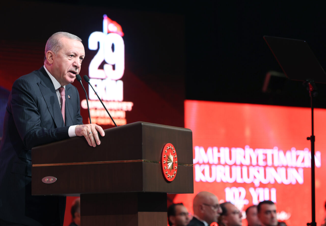 Cumhurbaşkanı Recep Tayyip Erdoğan, Beştepe’de düzenlenen 29 Ekim Özel Programı’nda