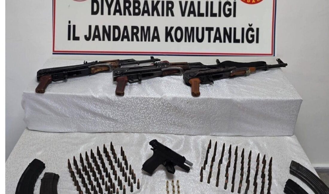  Diyarbakır'da düzenlenen operasyonda ruhsatsız silah ve mühimmat ele geçirildi.