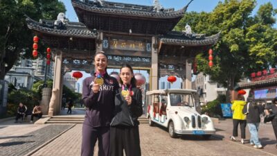 Çin'de düzenlenen Dünya Tekvando Şampiyonası'nda altın madalya kazanan Nafia Kuş