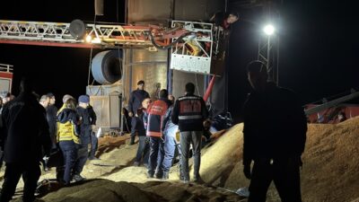 Edirne'nin Meriç ilçesinde bir kişi çeltik kurutma makinesinin içinde ölü