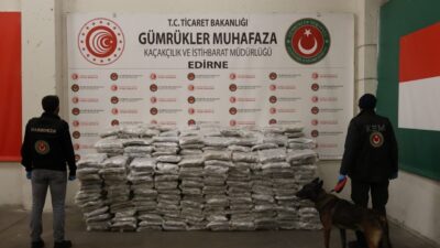 Kapıkule ve İpsala sınır kapılarında düzenlenen operasyonlarda 524 kilo 336
