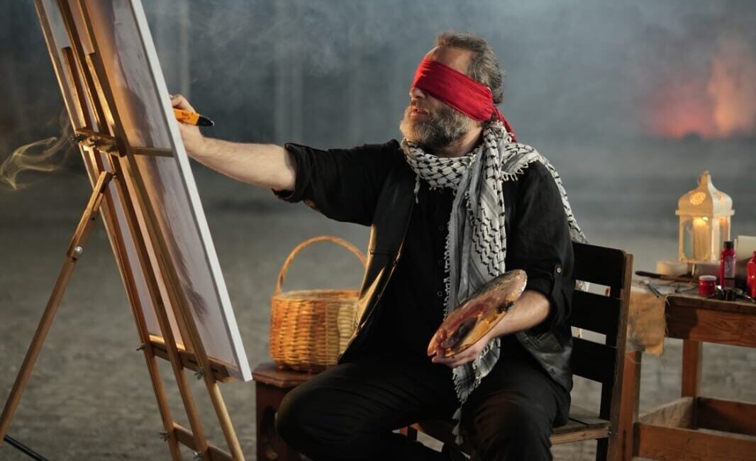 Oyuncu ve müzisyen Yusuf Eker'in Gazze'deki soykırıma dikkati çekmek için