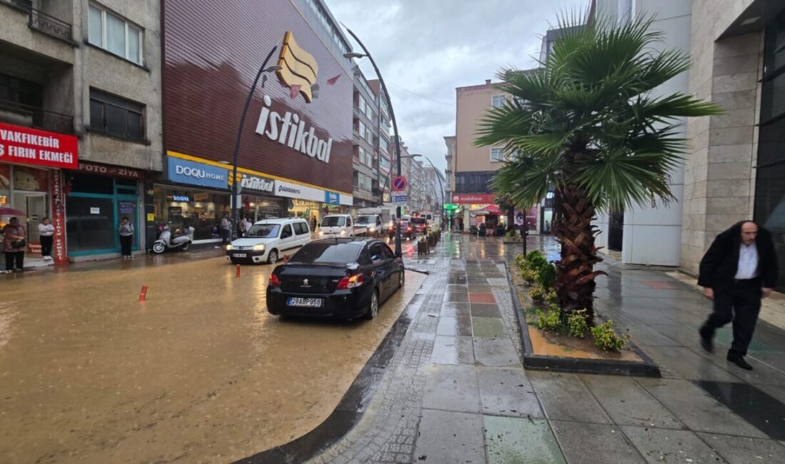  Giresun'un Bulancak ilçesinde sağanak etkili oldu.