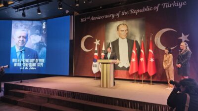  Güney Kore'nin başkenti Seul'de 29 Ekim Cumhuriyet Bayramı dolayısıyla kutlama