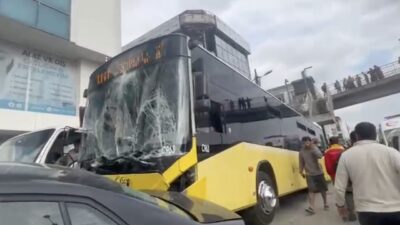 İstanbul Çekmeköy'de özel halk otobüsünün karıştığı zincirleme trafik kazasında 4