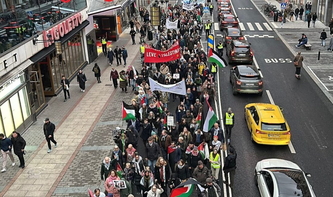  İsveç'in başkenti Stockholm'de, İsrail'in işgal altındaki Batı Şeria'yı ilhak etme