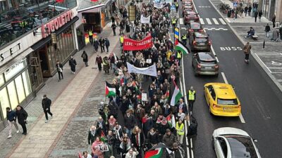  İsveç'in başkenti Stockholm'de, İsrail'in işgal altındaki Batı Şeria'yı ilhak etme