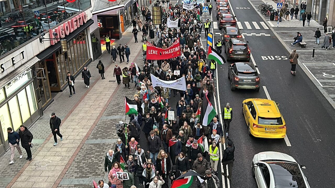  İsveç'in başkenti Stockholm'de, İsrail'in işgal altındaki Batı Şeria'yı ilhak etme