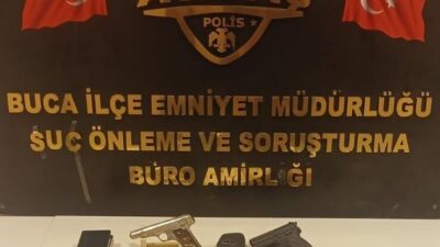  İzmir'in Buca ilçesindeki 2 operasyonda ruhsatsız silah ve uyuşturucu ele