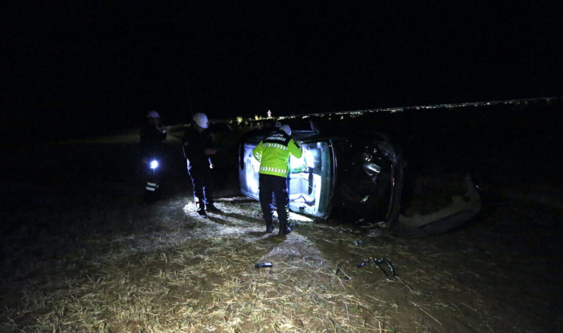 Kars'ta köy yolunda şarampole devrilen otomobildeki 4 kişi yaralandı.