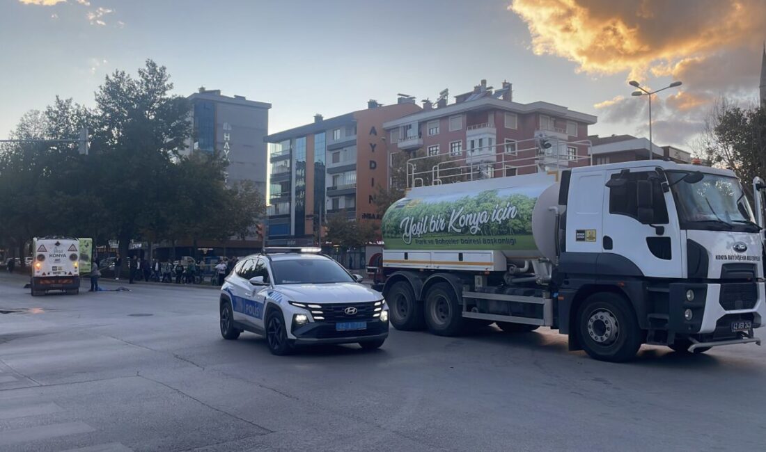  Konya'da sulama tankerinin çarptığı bisikletli yaşamını yitirdi.